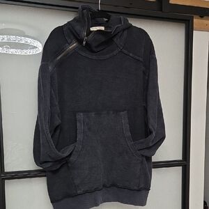 Free People Black Hoodie Sweatshirt